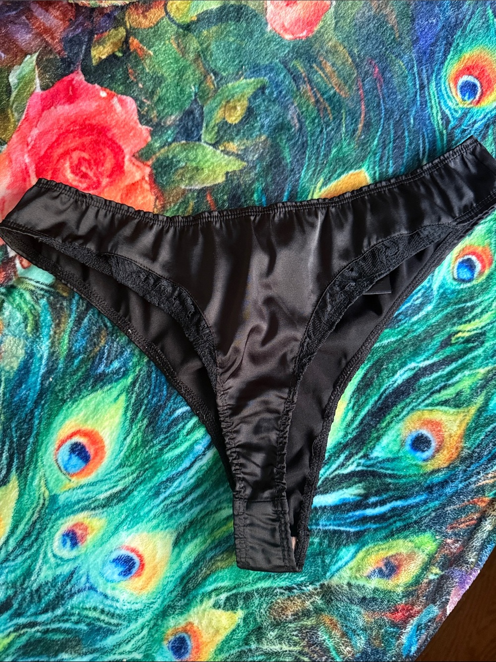 For Love and Lemons Satin and Lace Ruched Panty